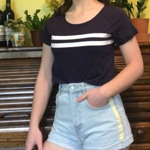 ⭐️3 for $15⭐️ Striped Blue Crop Top